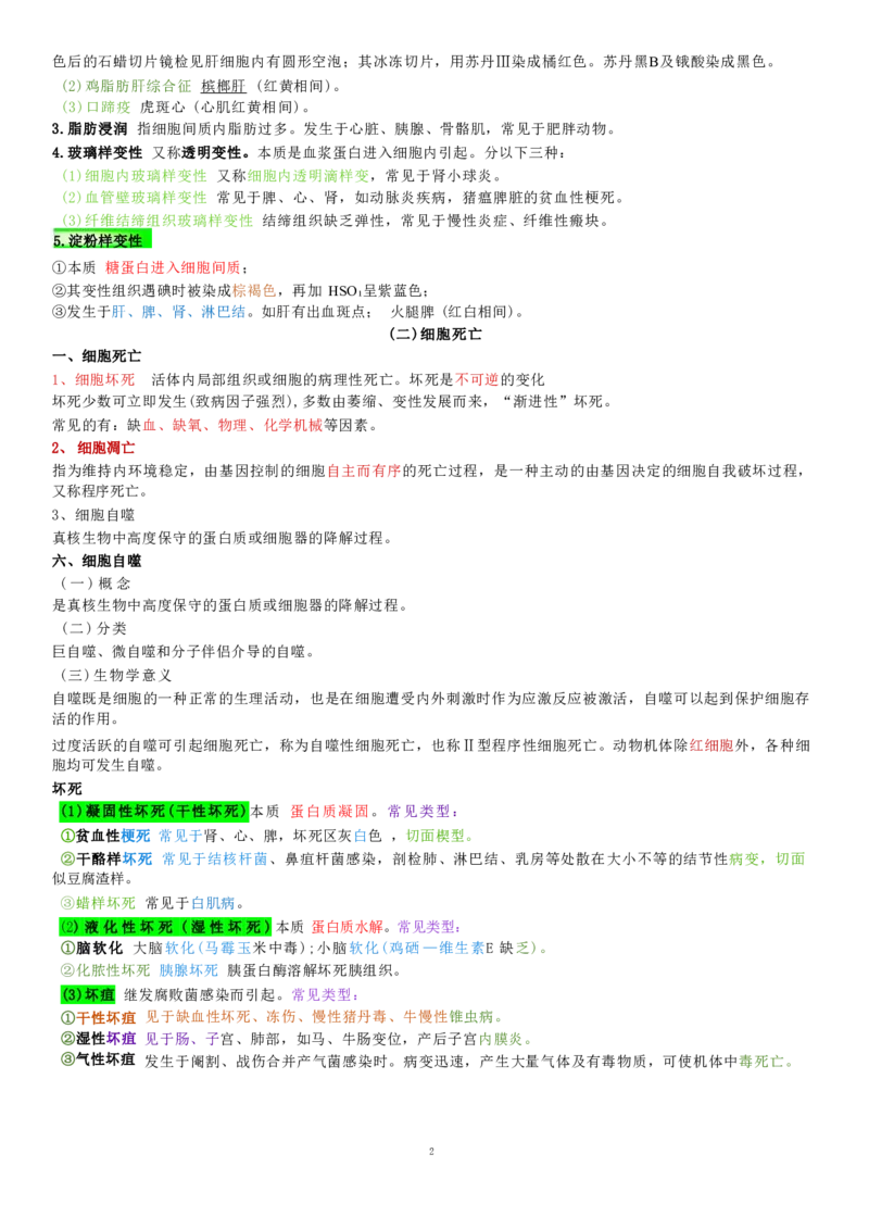 4.病理学四色笔记_JH-013执业兽医_5.执业兽医四色笔记_1.基础科目