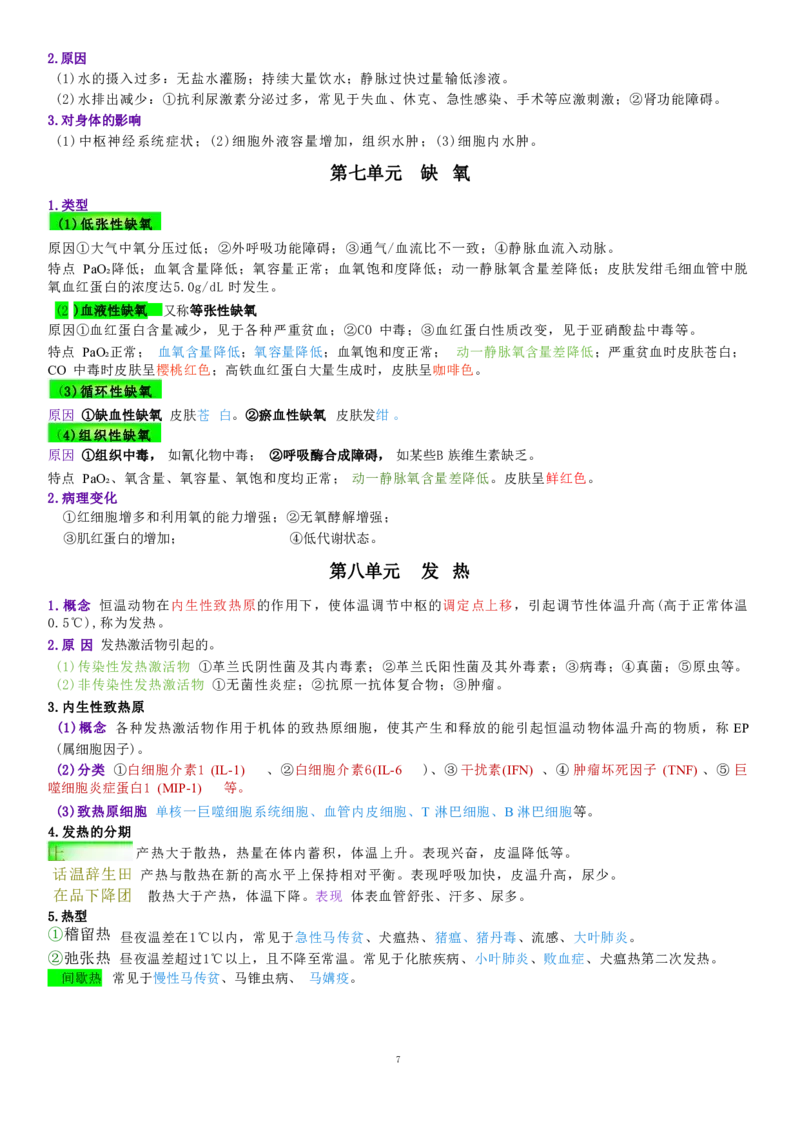 4.病理学四色笔记_JH-013执业兽医_5.执业兽医四色笔记_1.基础科目
