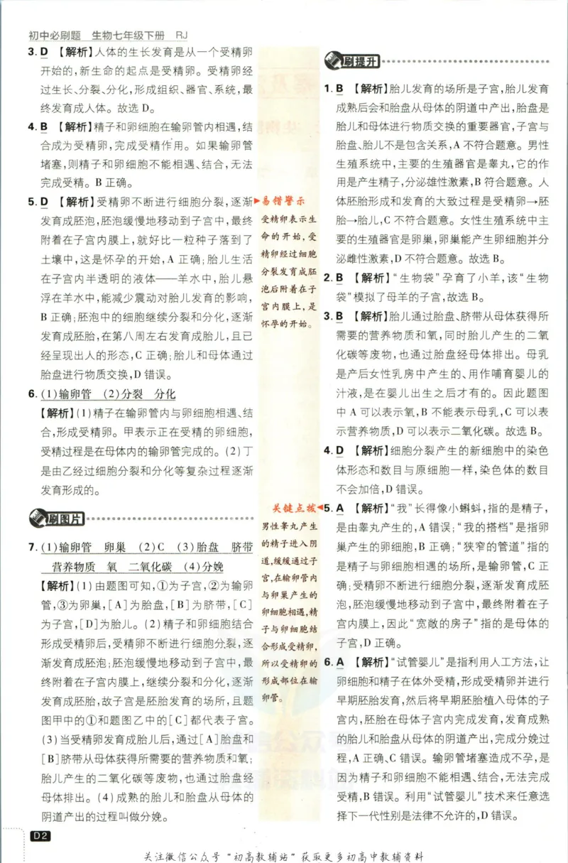 七年级下册生物人教版答案_2、2025初中必刷题合集_初中必刷题23+24+25上册_25初中必刷_可信网络等多个文件_初中必刷题_历年必刷题和24上册_2023版_01.2023版七年必刷题
