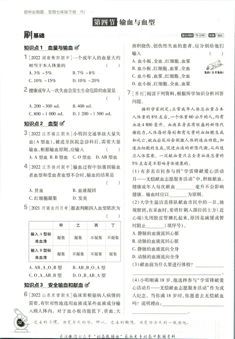 七年级下册生物人教版_2、2025初中必刷题合集_初中必刷题23+24+25上册_25初中必刷_可信网络等多个文件_初中必刷题_历年必刷题和24上册_2023版_01.2023版七年必刷题_06.1生物-人教版-上下两册