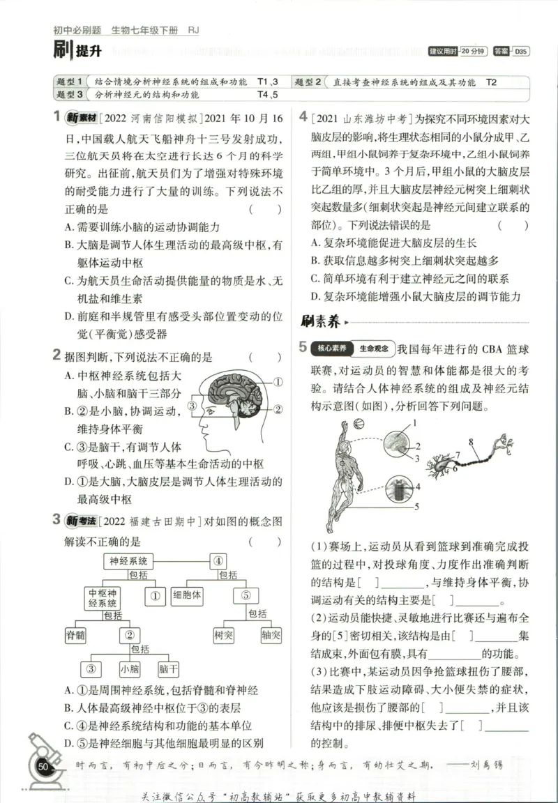 七年级下册生物人教版_2、2025初中必刷题合集_初中必刷题23+24+25上册_25初中必刷_可信网络等多个文件_初中必刷题_历年必刷题和24上册_2023版_01.2023版七年必刷题_06.1生物-人教版-上下两册