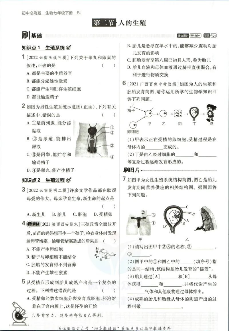 七年级下册生物人教版_2、2025初中必刷题合集_初中必刷题23+24+25上册_25初中必刷_可信网络等多个文件_初中必刷题_历年必刷题和24上册_2023版_01.2023版七年必刷题_06.1生物-人教版-上下两册