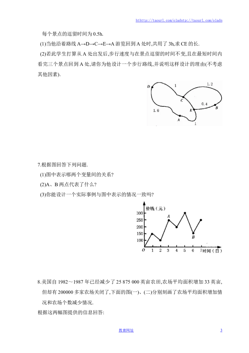 《用图象表示的变量间关系》第一课时同步练习2（喜子的商铺）_1、初中学习资料_4-2、数学_北师大版_北师大版初中数学7下_北师大版初中数学7下_最新7年级数学下册试卷239份均附答案