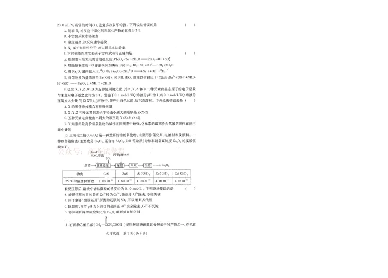 2026届陕西省高考适应性检测（二）化学_副本_2026届陕西省高考适应性检测（二）全科_05化学_陕西省高考适应性检测（二）
