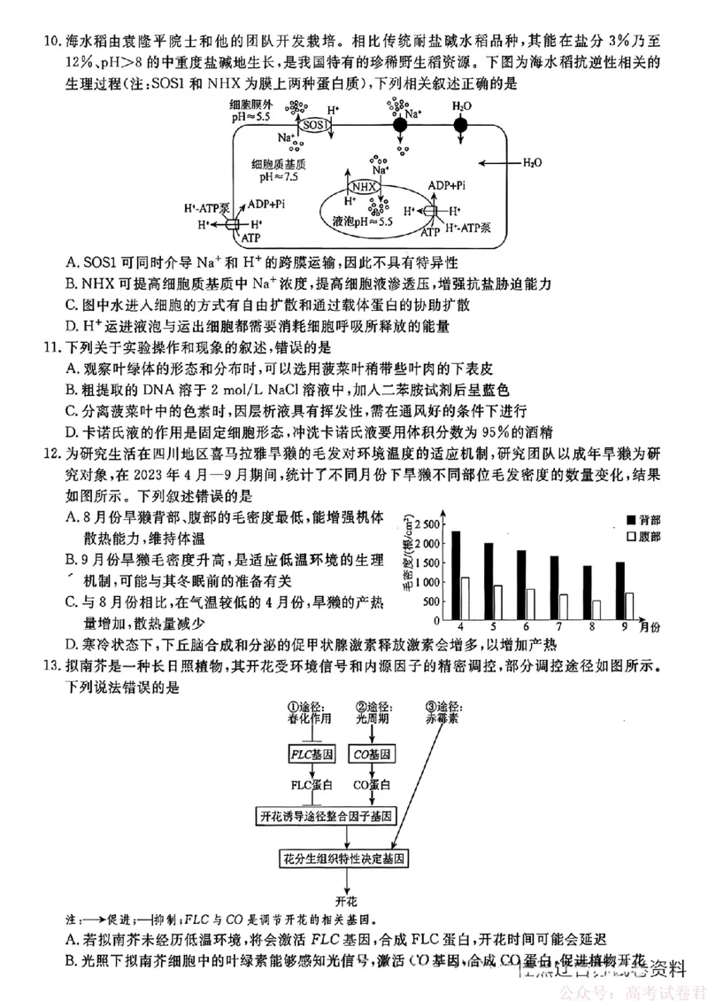 2026届辽宁名校联盟高三下学期3月联考生物（含答案）_2026届辽宁名校联盟高三下学期3月联考