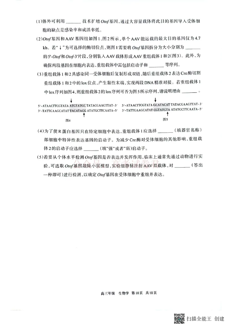 2026届内蒙古呼和浩特市高三下学期第一次模拟考试生物_2026届内蒙古呼和浩特市高三下学期第一次模拟考试全科_06生物_内蒙古呼和浩特市高三下学期第一次模拟考试