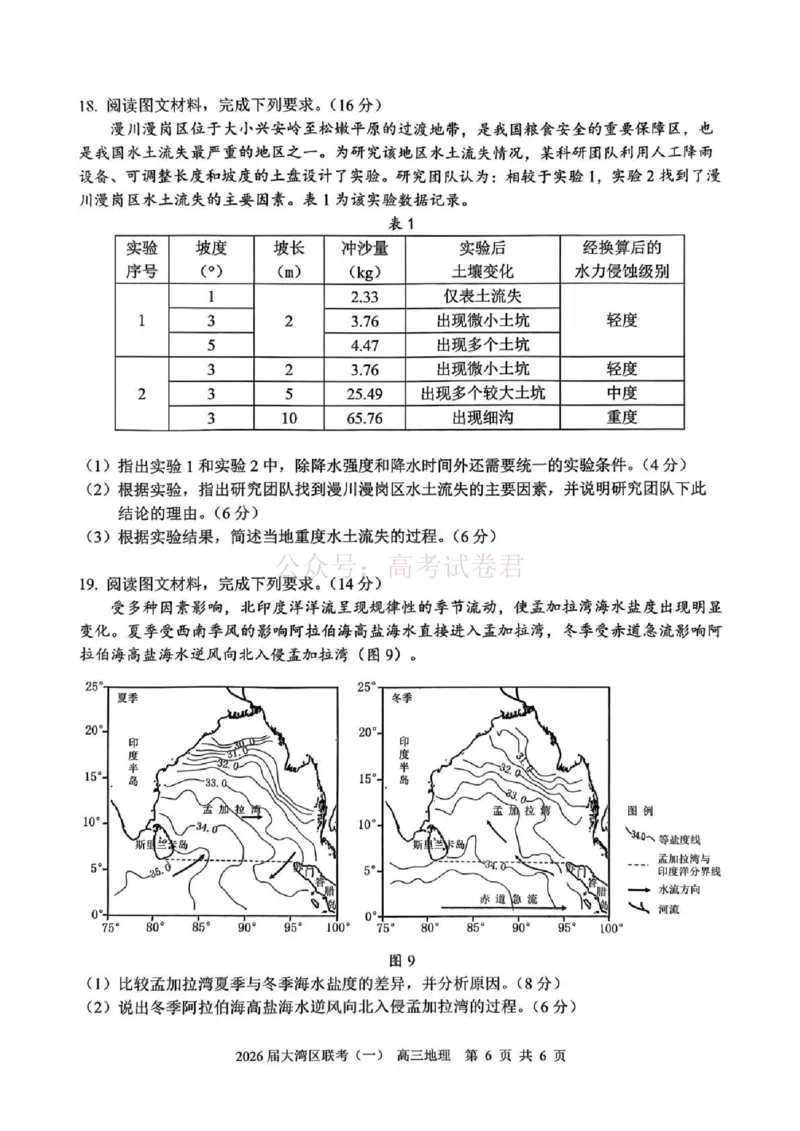 2026届大湾区普通高中毕业年级联合模拟考试（一）地理_2026届广东大湾区普通高中毕业年级联合模拟考试（一）（大湾区一模）