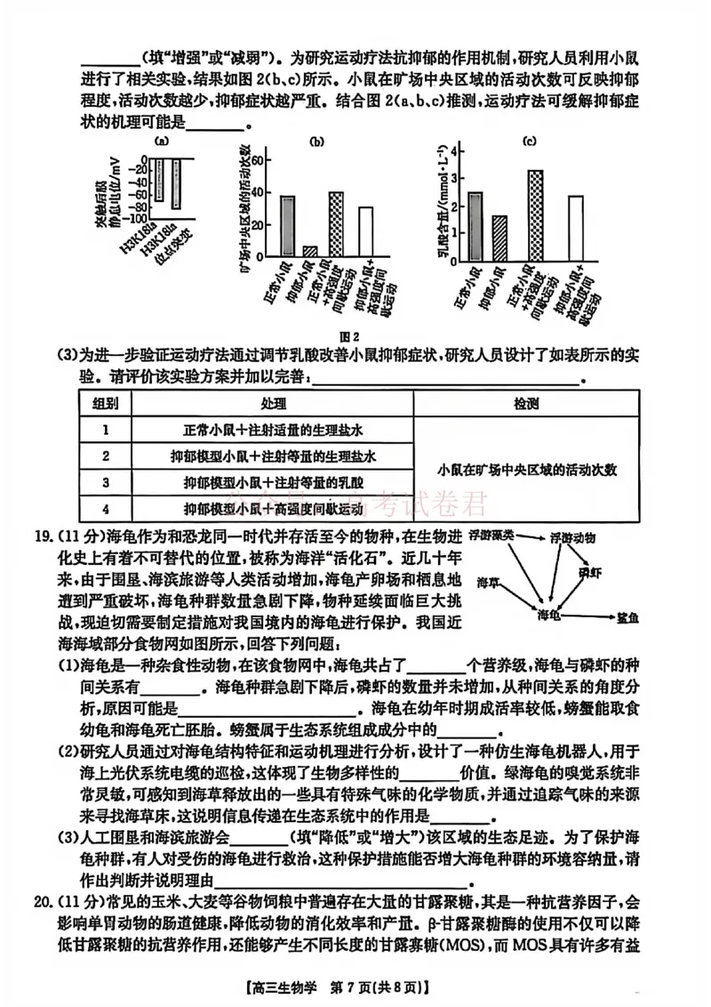 2026届安徽省示范高中皖北协作区高三下学期第28届联考(一模)生物试题卷_2026年安徽省示范高中皖北协作区第28届联考全科_06生物_安徽省示范高中皖北协作区第28届联考