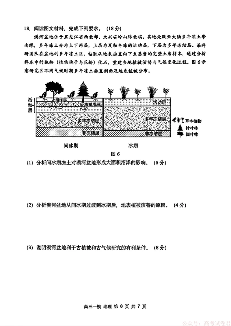 2026届黑龙江哈尔滨三中高三下第一次模拟考试地理（含答案）_2026届黑龙江哈尔滨三中高三下第一次模拟考试