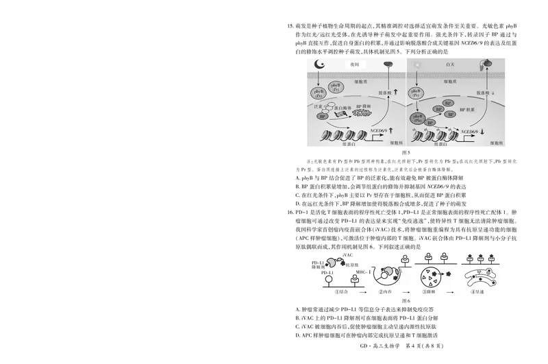 26届3月广东高三&middot;生物学3.18_2026届广东江西稳派上进高三3月二轮复习阶段检测全科_06生物_广东江西稳派上进高三3月二轮复习阶段检测