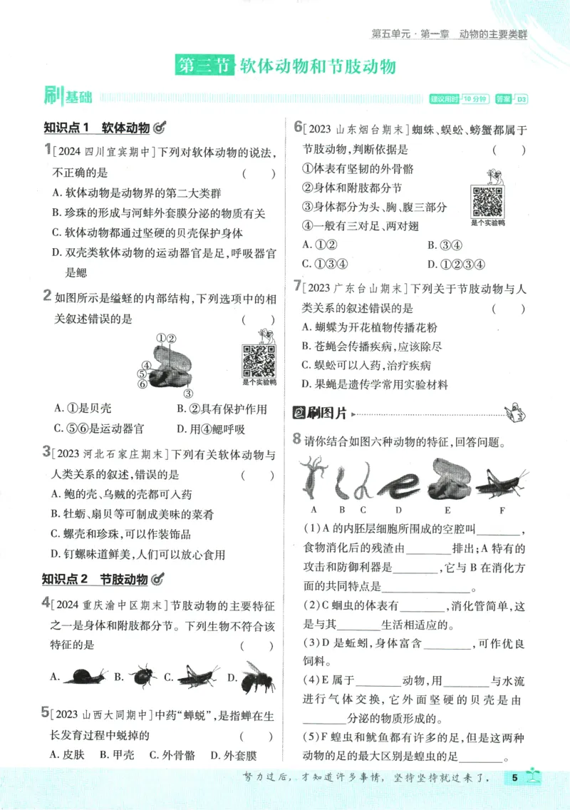 初中必刷题-8上-生物人教版_2、2025初中必刷题合集_初中必刷题23+24+25上册_2025版（全科上册）_2025版（全科上册）_初中必刷题生物