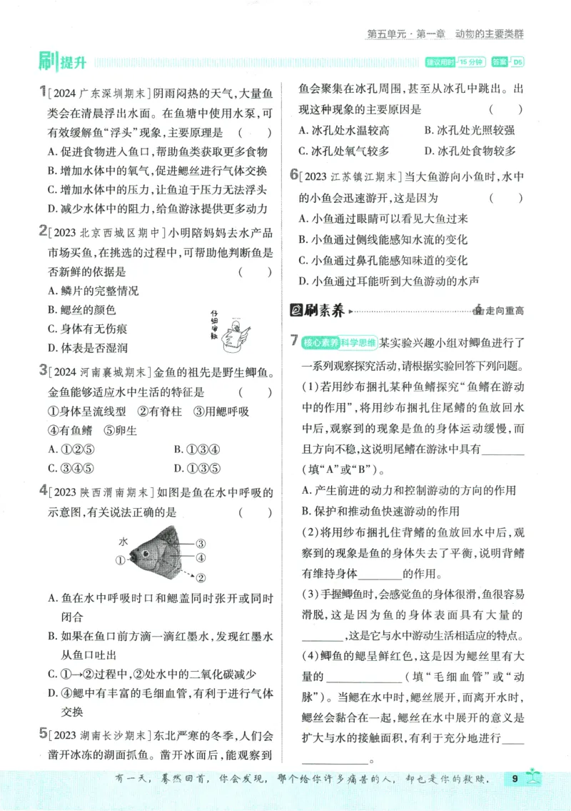 初中必刷题-8上-生物人教版_2、2025初中必刷题合集_初中必刷题23+24+25上册_2025版（全科上册）_2025版（全科上册）_初中必刷题生物