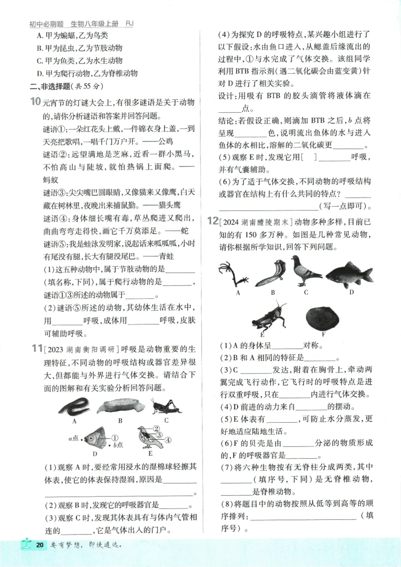 初中必刷题-8上-生物人教版_2、2025初中必刷题合集_初中必刷题23+24+25上册_2025版（全科上册）_2025版（全科上册）_初中必刷题生物