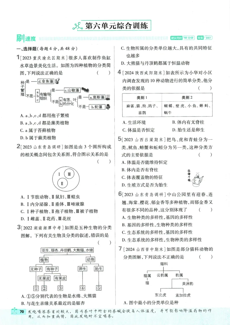 初中必刷题-8上-生物人教版_2、2025初中必刷题合集_初中必刷题23+24+25上册_2025版（全科上册）_2025版（全科上册）_初中必刷题生物