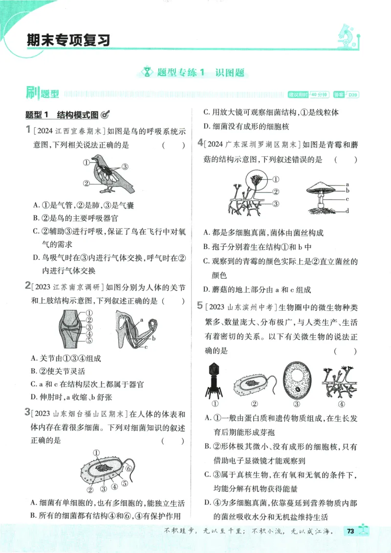 初中必刷题-8上-生物人教版_2、2025初中必刷题合集_初中必刷题23+24+25上册_2025版（全科上册）_2025版（全科上册）_初中必刷题生物