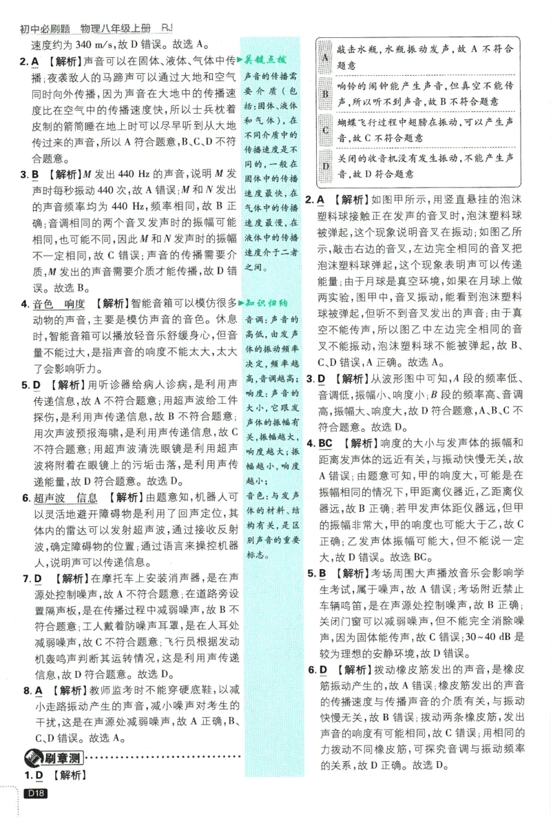 初中必刷题-8上-物理人教版批注式详答与详析_2、2025初中必刷题合集_初中必刷题23+24+25上册_2025版（全科上册）_2025版（全科上册）_初中必刷题物理