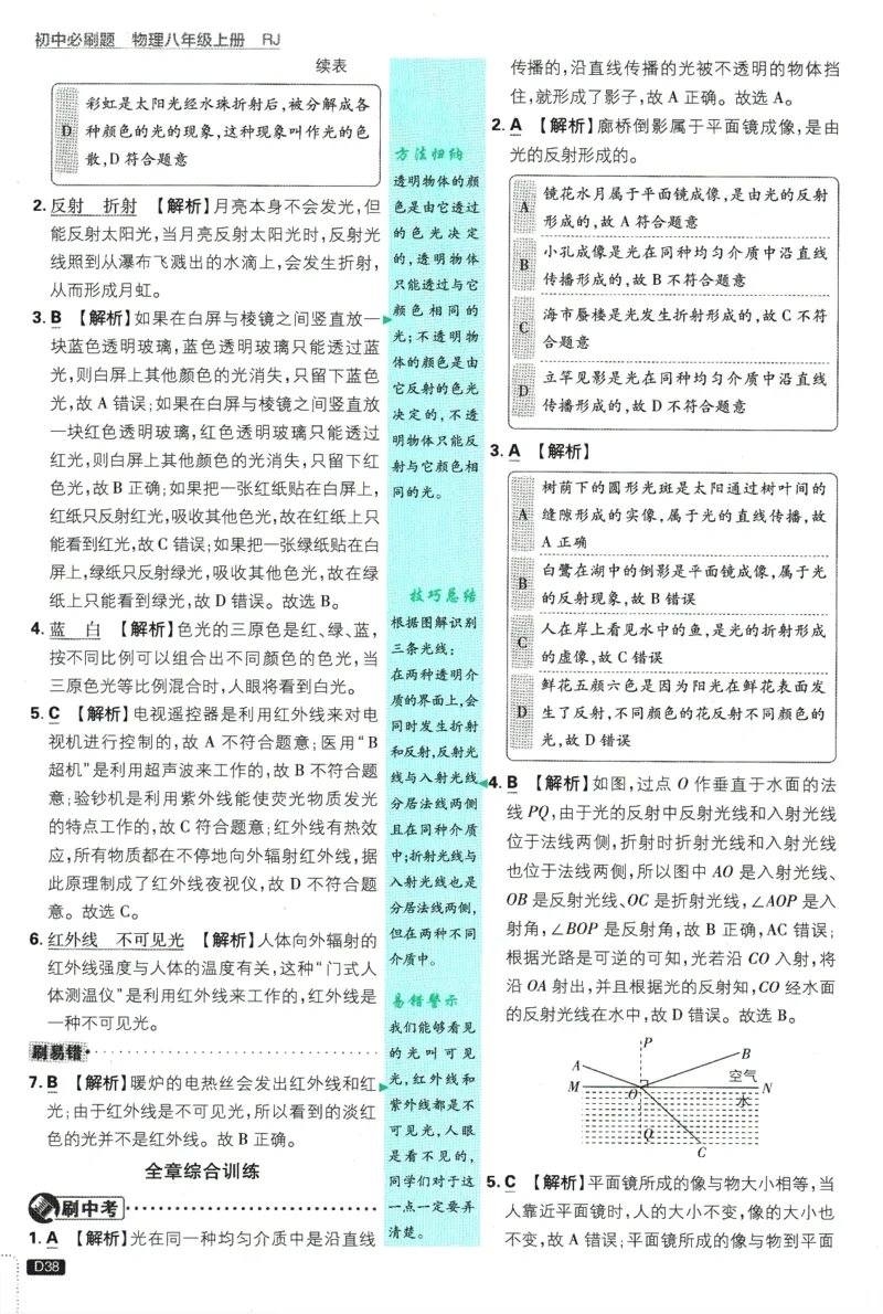 初中必刷题-8上-物理人教版批注式详答与详析_2、2025初中必刷题合集_初中必刷题23+24+25上册_2025版（全科上册）_2025版（全科上册）_初中必刷题物理