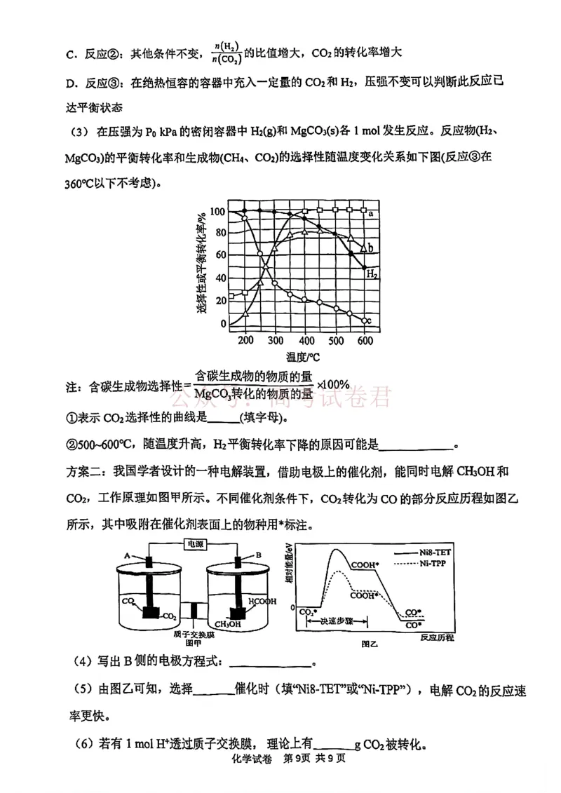 2026年天津市十二区重点学校高三下学期毕业联考（一）化学_副本_2026届天津市十二区重点学校高三下学期毕业联考（一）全科