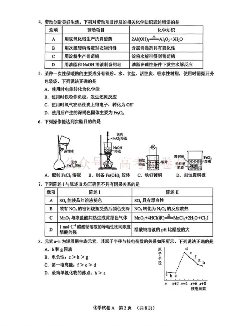 2026年广州市普通高中毕业班综合测试（一）化学试题_副本_2026届广州市高三毕业班综合测试（一）全科_05化学_广州市高三毕业班综合测试（一）