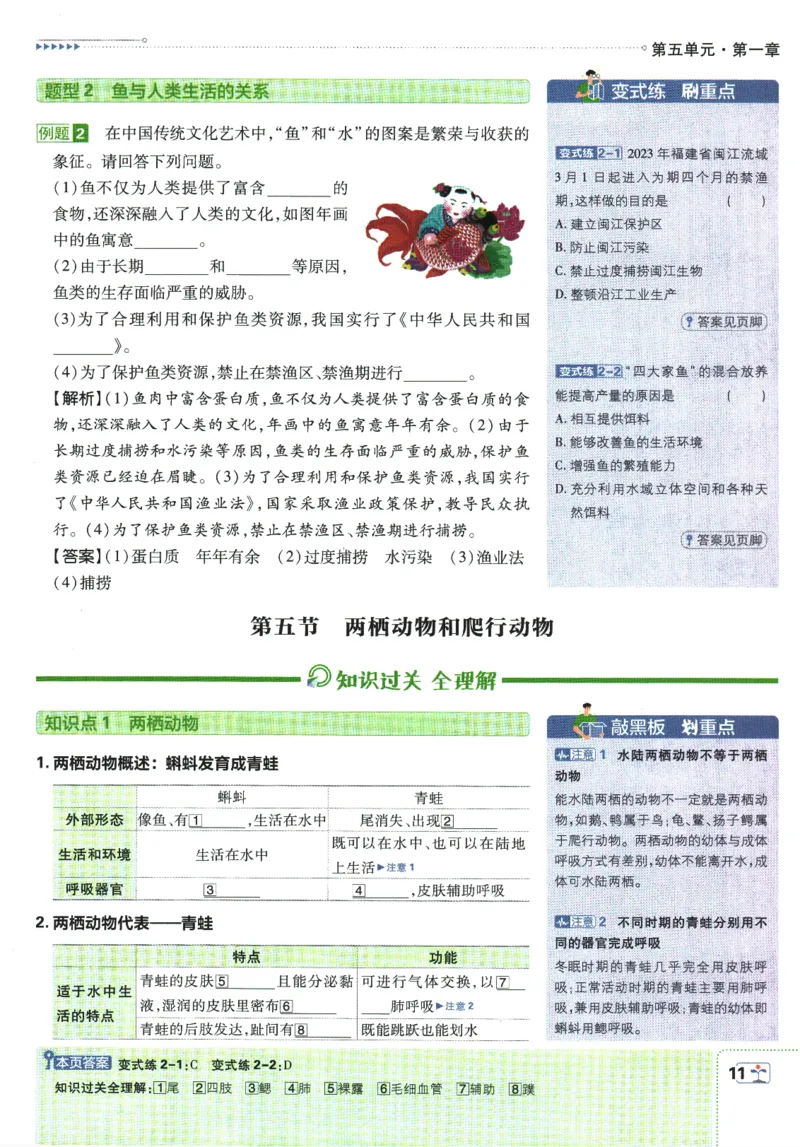 初中必刷题-8上-生物人教版狂K重点_2、2025初中必刷题合集_初中必刷题23+24+25上册_2025版（全科上册）_2025版（全科上册）_初中必刷题生物