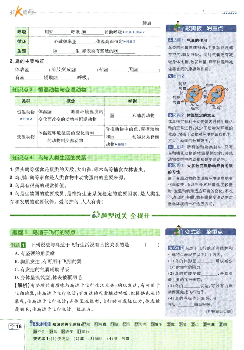 初中必刷题-8上-生物人教版狂K重点_2、2025初中必刷题合集_初中必刷题23+24+25上册_2025版（全科上册）_2025版（全科上册）_初中必刷题生物
