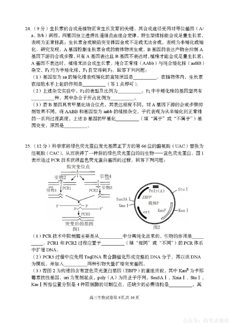 东北育才学校2025-2026学年高三下学期第六次模拟考试生物_2026届东北育才学校高三下学期第六次模拟考试