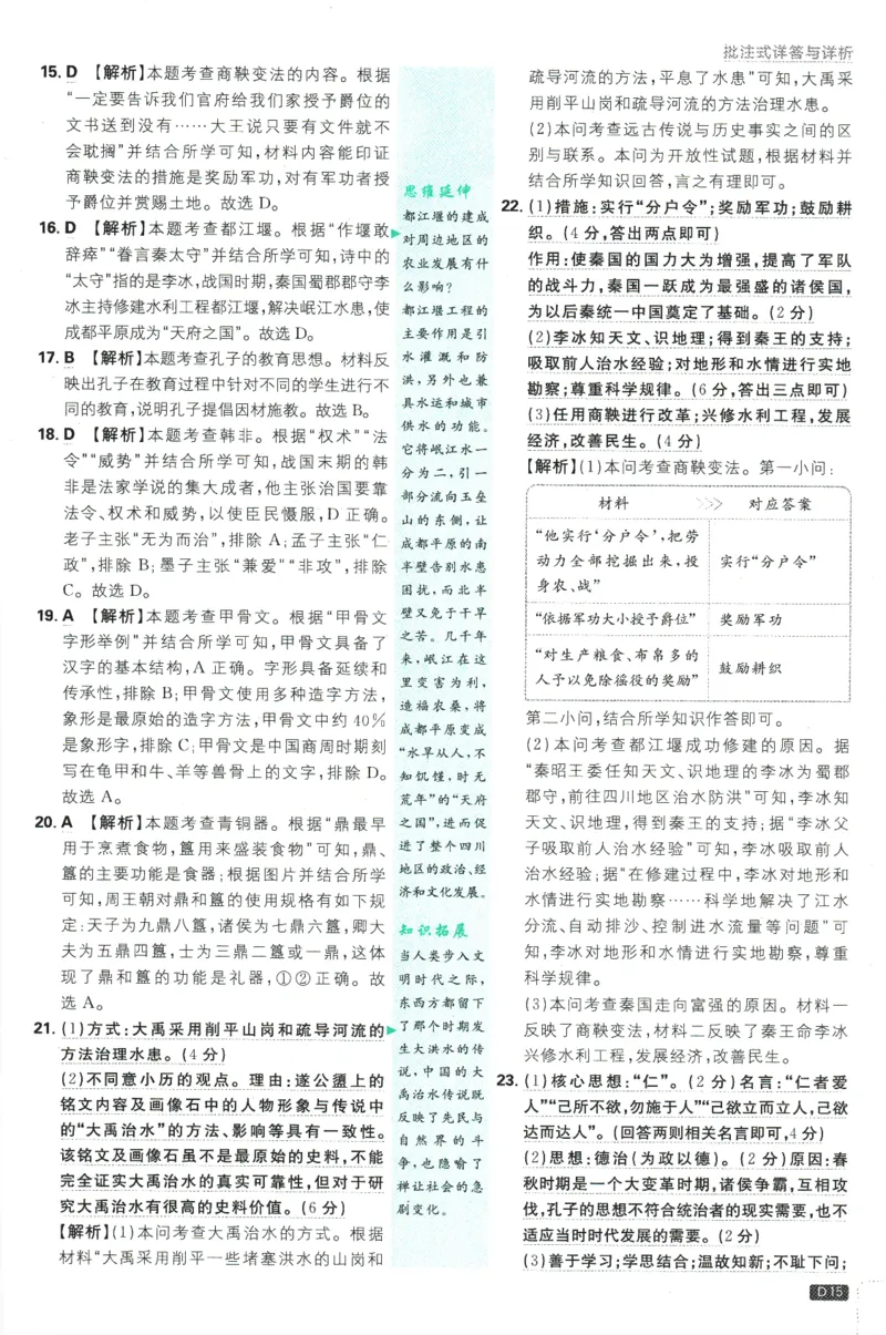 初中必刷题-7上-历史人教版批注式详答与详析_2、2025初中必刷题合集_初中必刷题23+24+25上册_2025版（全科上册）_2025版（全科上册）_初中必刷题历史_七上