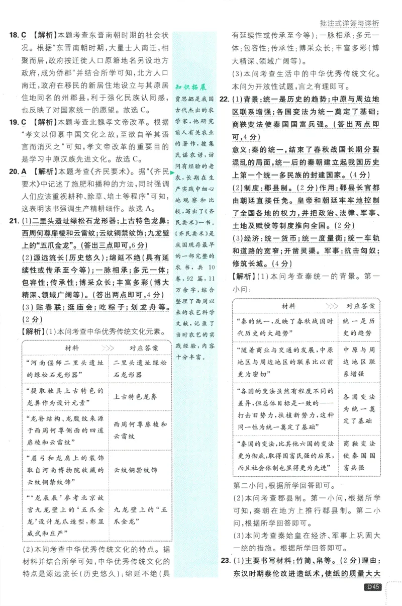 初中必刷题-7上-历史人教版批注式详答与详析_2、2025初中必刷题合集_初中必刷题23+24+25上册_2025版（全科上册）_2025版（全科上册）_初中必刷题历史_七上
