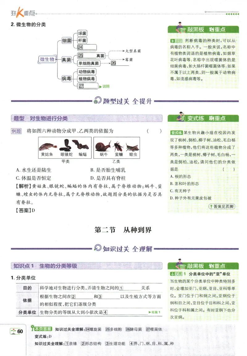 初中必刷题-7上-生物人教版狂K重点_2、2025初中必刷题合集_初中必刷题23+24+25上册_2025版（全科上册）_2025版（全科上册）_初中必刷题生物