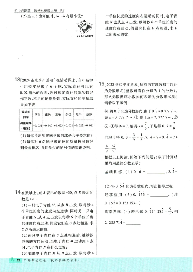 初中必刷题-7上-数学人教版_2、2025初中必刷题合集_初中必刷题23+24+25上册_2025版（全科上册）_2025版（全科上册）_初中必刷题数学_人教版