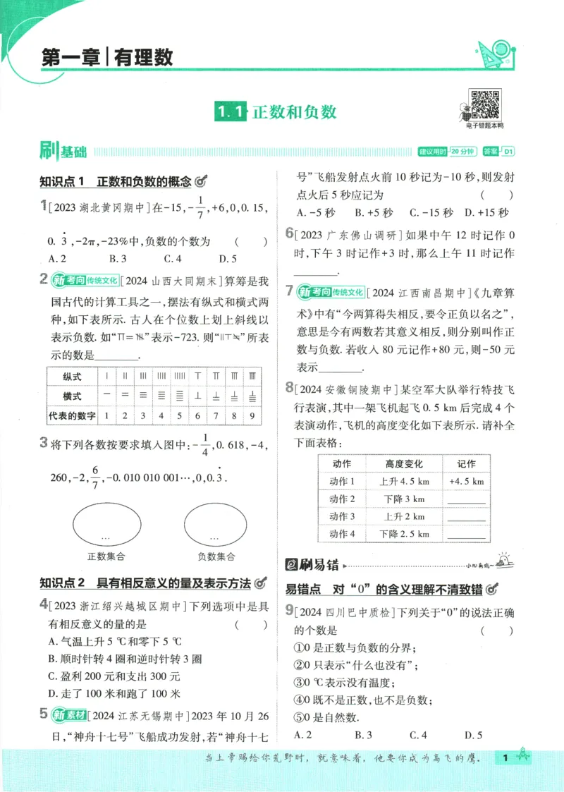 初中必刷题-7上-数学人教版_2、2025初中必刷题合集_初中必刷题23+24+25上册_2025版（全科上册）_2025版（全科上册）_初中必刷题数学_人教版
