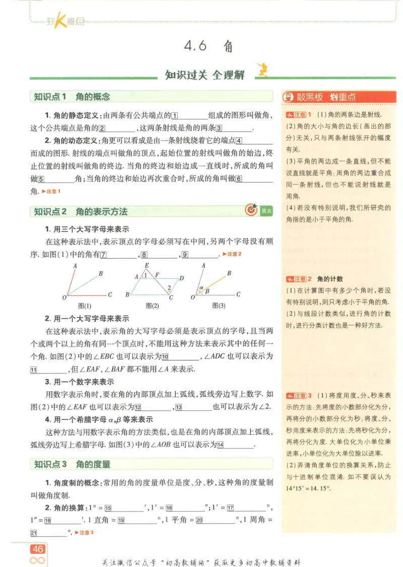初中必刷题七年级上册数学华师版狂K重点_2、2025初中必刷题合集_初中必刷题23+24+25上册_2023版