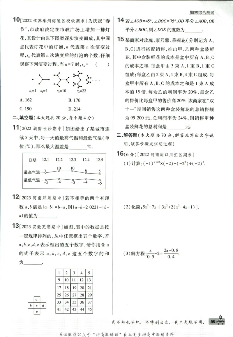 初中必刷题七年级上册数学人教版_2、2025初中必刷题合集_初中必刷题23+24+25上册_2024版（部分上册）
