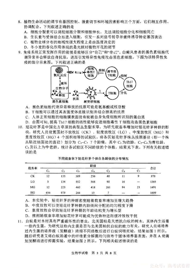 安徽省江南十校2026届高三下学期开学考试生物_2026届安徽省江南十校高三下学期3月开学考试_安徽省江南十校2026届高三下学期开学考试生物试卷（含答案）
