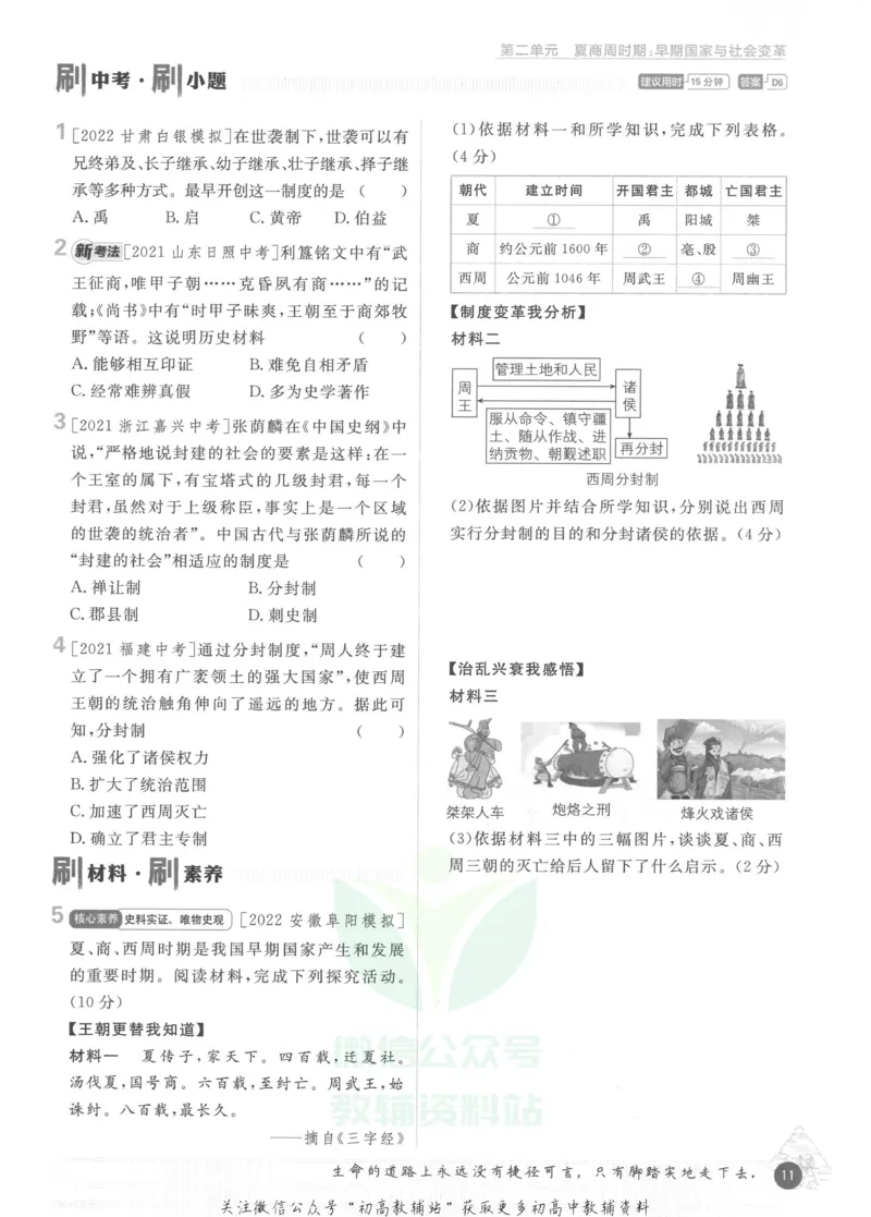 初中必刷题七年级上册历史人教版_2、2025初中必刷题合集_初中必刷题23+24+25上册_2023版