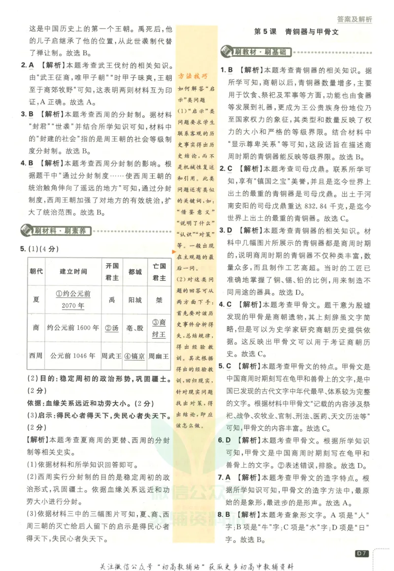 初中必刷题七年级上册历史人教版答案_2、2025初中必刷题合集_初中必刷题23+24+25上册_2023版