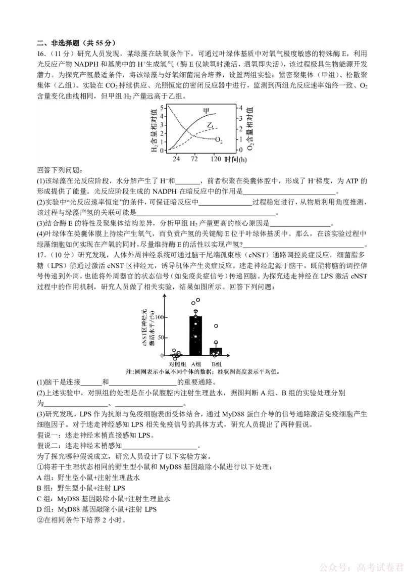 成都市第七中学2025&mdash;2026学年度下期高2026届开学考试生物_2026届四川省成都七中高三下学期开学考试
