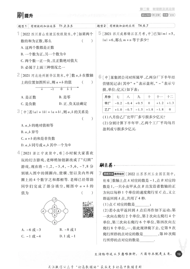 初中必刷题七年级上册数学北师版_2、2025初中必刷题合集_初中必刷题23+24+25上册_2023版