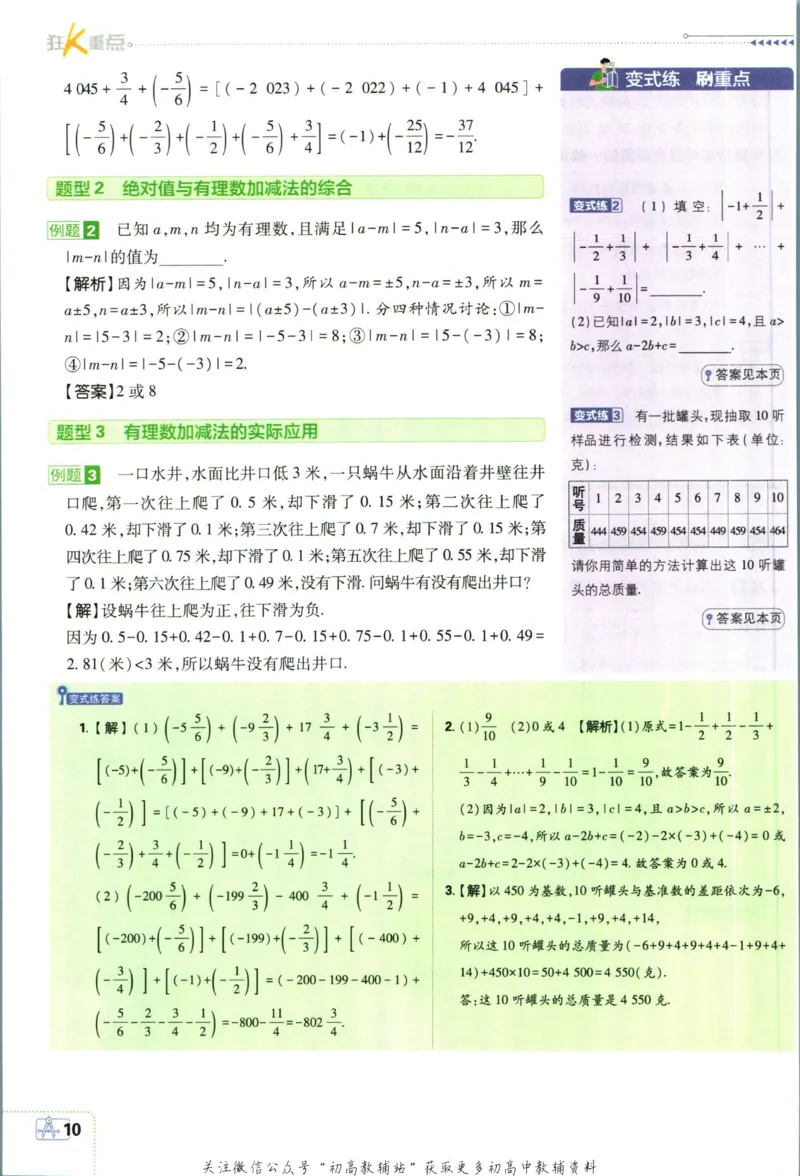 初中必刷题七年级上册数学人教版狂K重点_2、2025初中必刷题合集_初中必刷题23+24+25上册_2024版（部分上册）