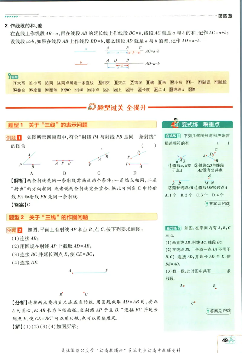 初中必刷题七年级上册数学人教版狂K重点_2、2025初中必刷题合集_初中必刷题23+24+25上册_2024版（部分上册）