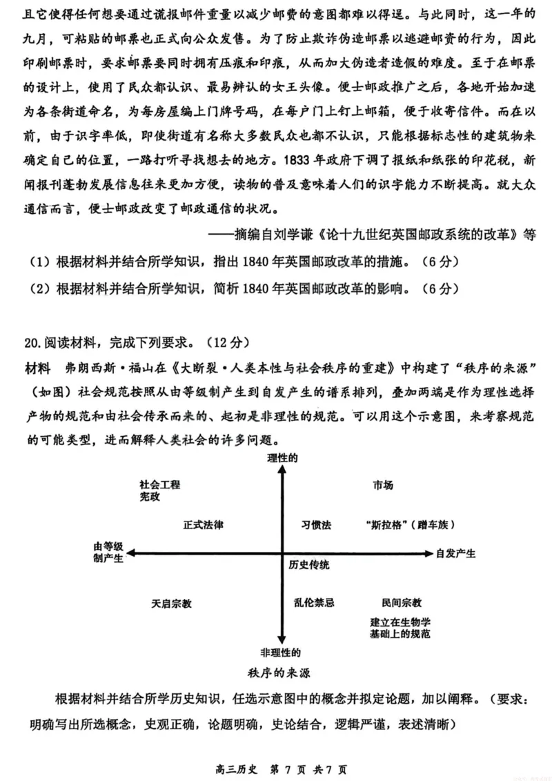 历史试卷-大同市2026届高三年级第一次模拟考试质量监测试卷_2026届山西大同高三第一次模拟考试质量监测_山西省大同市2026届高三年级第一次模拟考试质量监测历史试卷（含答案）