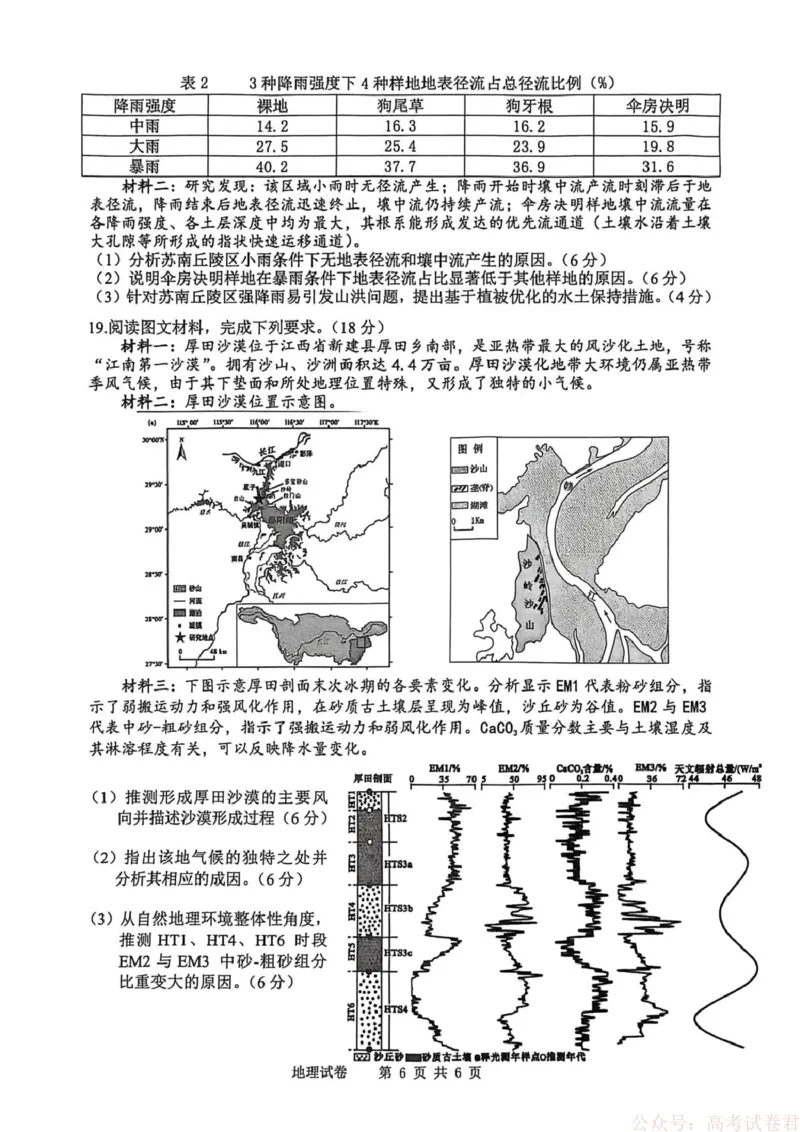 安徽省江南十校2026届高三下学期开学考试地理_2026届安徽省江南十校高三下学期3月开学考试_安徽省江南十校2026届高三下学期开学考试地理试卷（含答案）