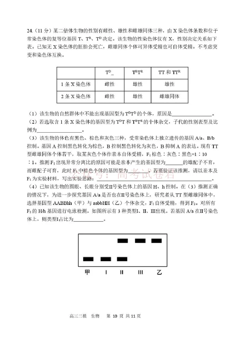 哈三中2026年高三学年第二次模拟考试生物_副本_2026届黑龙江哈尔滨三中高三第二次模拟考试全科_06生物_黑龙江哈尔滨三中高三第二次模拟考试