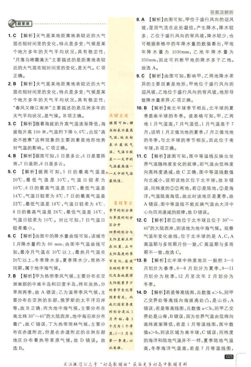 初中必刷题七年级上册地理人教版答案_2、2025初中必刷题合集_初中必刷题23+24+25上册_2023版