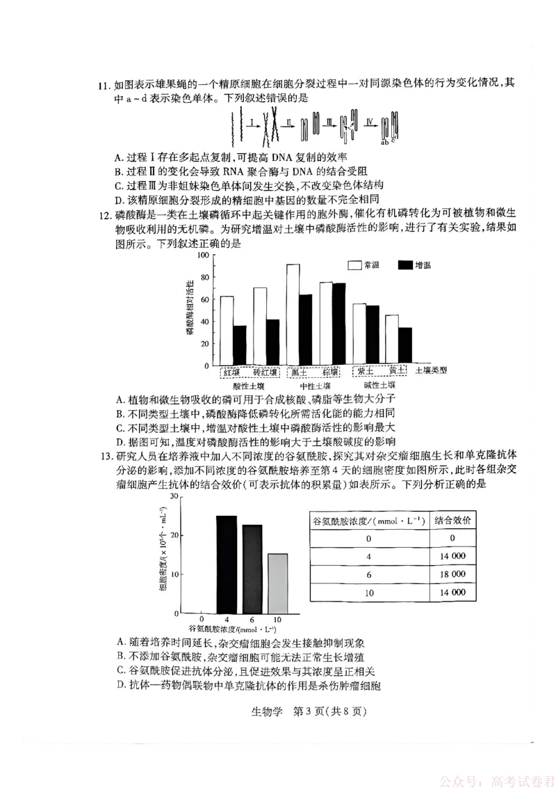 天一大联考河南高三开学考素质评价生物_2026届河南天一大联考高三开学素质评价_天一大联考河南高三开学考素质评价生物