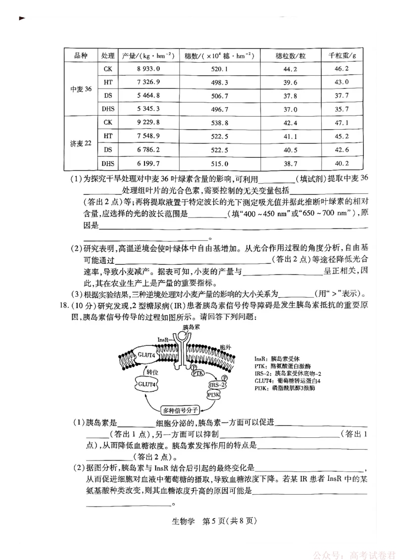 天一大联考河南高三开学考素质评价生物_2026届河南天一大联考高三开学素质评价_天一大联考河南高三开学考素质评价生物