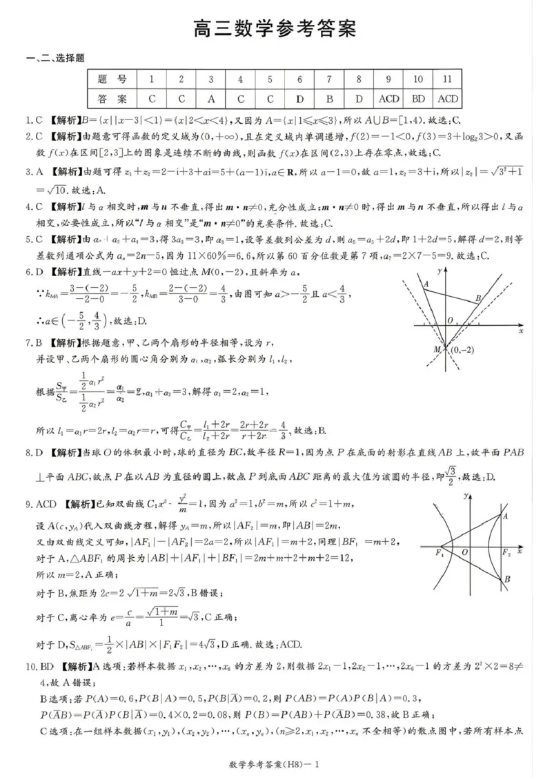 数学试题卷答案全国前五高中湖南卷湖南省长沙市雅礼中学2026届高三年级月考试卷（八）(3.31-4.1)_雅礼中学（八）