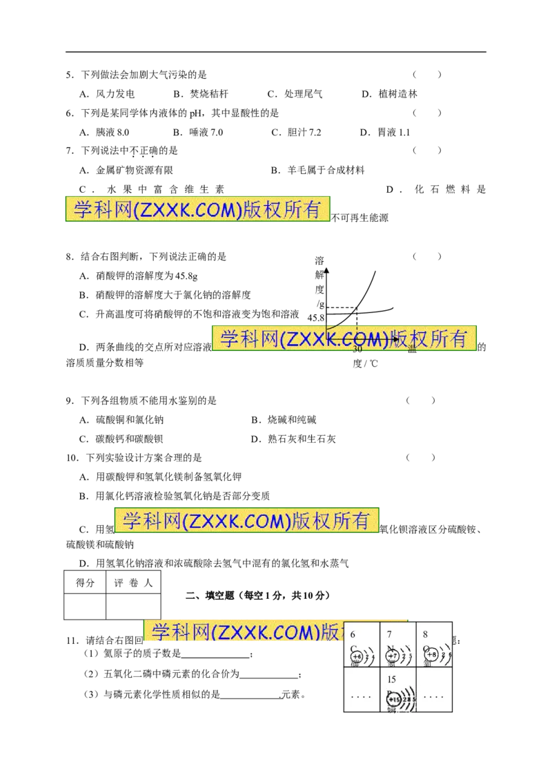 2013吉林化学试卷+答案(图片+word整理版)_12.2026年4月全国各地高考模拟卷_2026版初中金考卷&bull;45套中考试卷汇编系列合集_全国版中考真题(1)_各省市《历年中考真题》2013-2024(10)