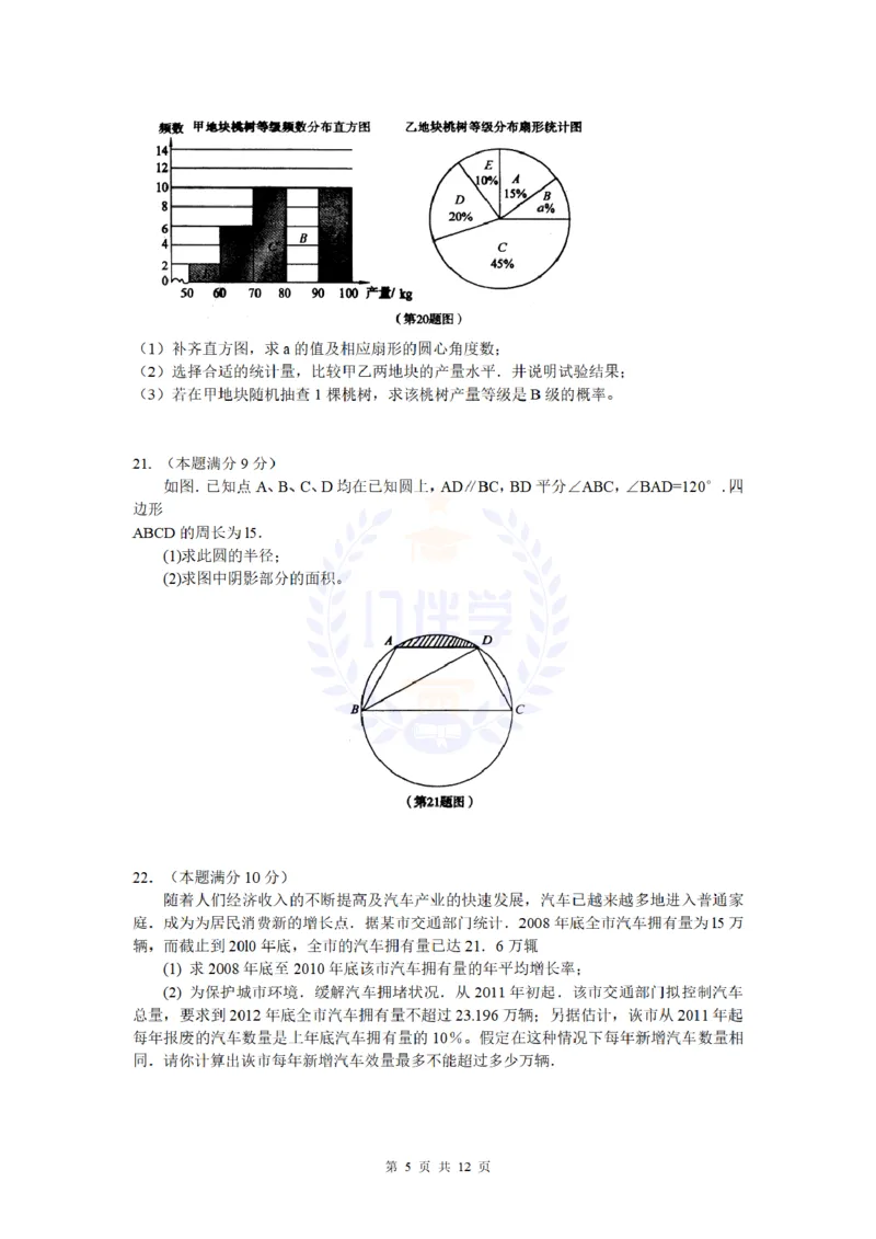 2011年山东省东营市中考数学试卷及答案_12.2026年4月全国各地高考模拟卷_2026版初中金考卷&bull;45套中考试卷汇编系列合集_全国版中考真题(1)_各省市《历年中考真题》2013-2024(10)_山东