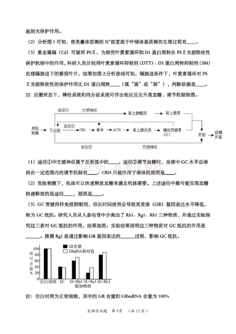 日照市第一中学2025-2026学年高三下学期3月份单元质量检测生物_副本_2026届山东省日照市一中高三3月份单元质量检测全科_06生物_山东省日照市一中高三3月份单元质量检测
